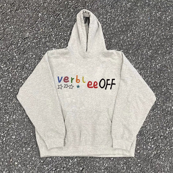 Graffiti-Inspired Vintage Hooded Sweatshirt