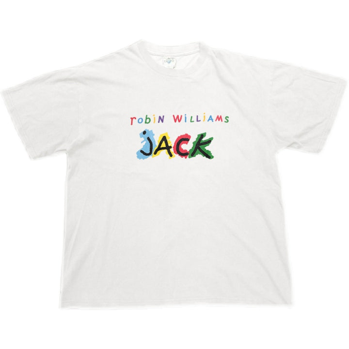 Colourful JACK Letter Creative Cotton White T-Shirt