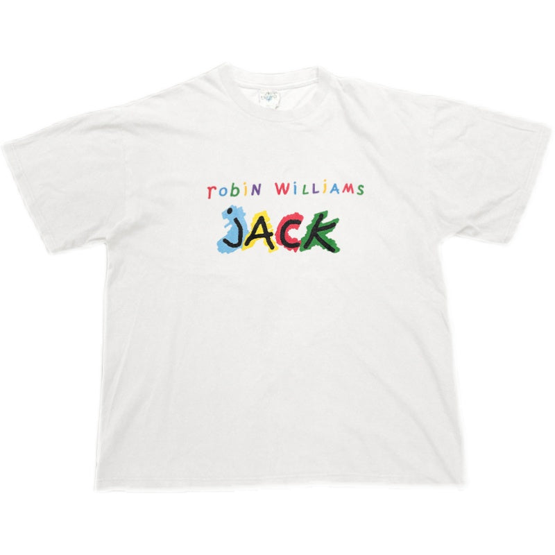 Colourful JACK Letter Creative Cotton White T-Shirt