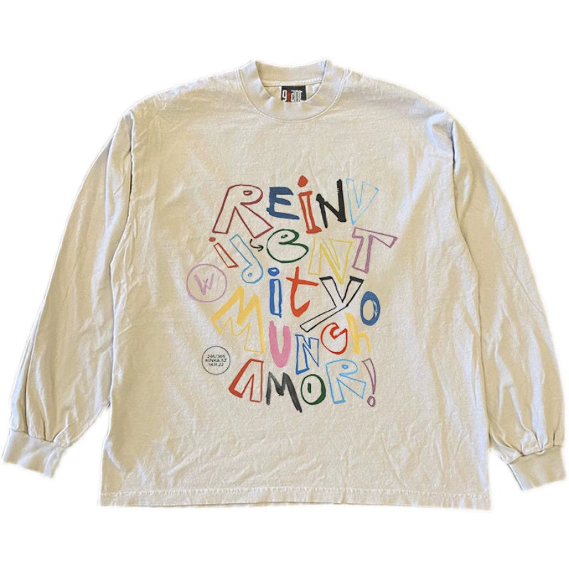 Retro Colourful Lettering Long Sleeve T-Shirt