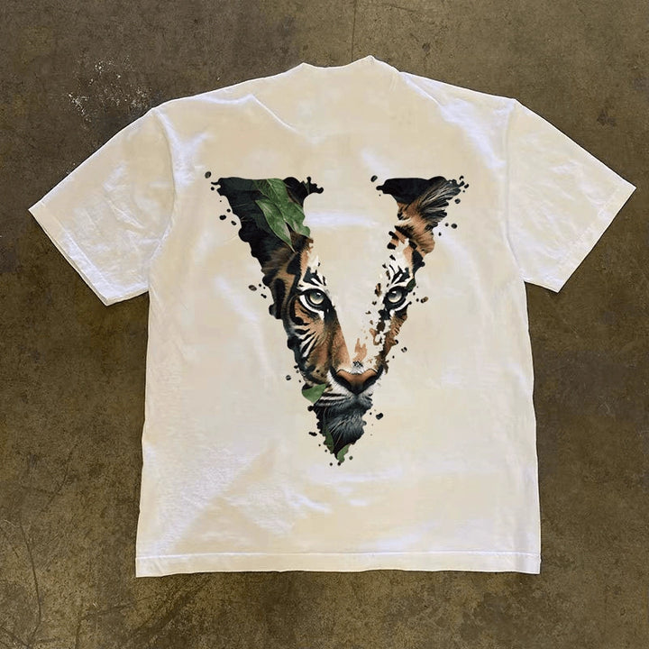 Heavyweight Cotton Graphic Short-Sleeved T-Shirt