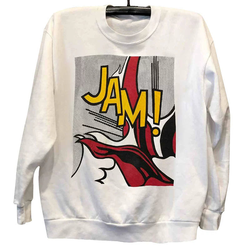 Retro Hip-Hop Vibe Graphic Sweatshirt