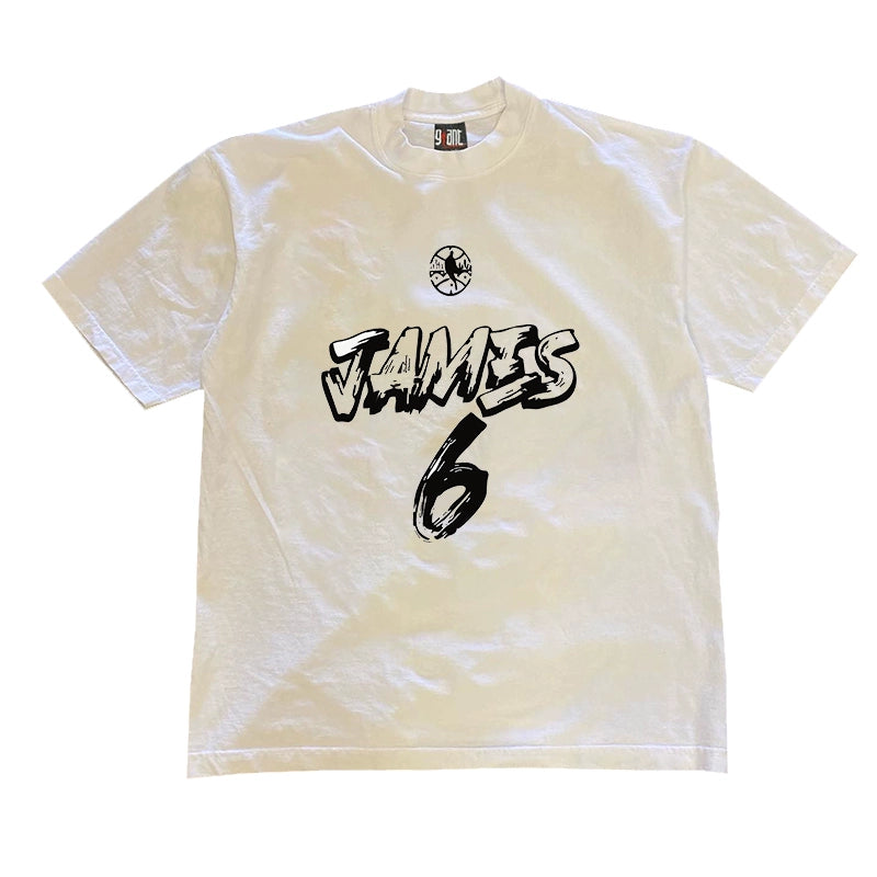 James Niche Letter Street Art Short-Sleeved T-Shirt