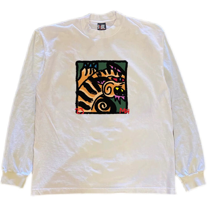 Alien Eye Tiger Graphic Long Sleeve T-Shirt