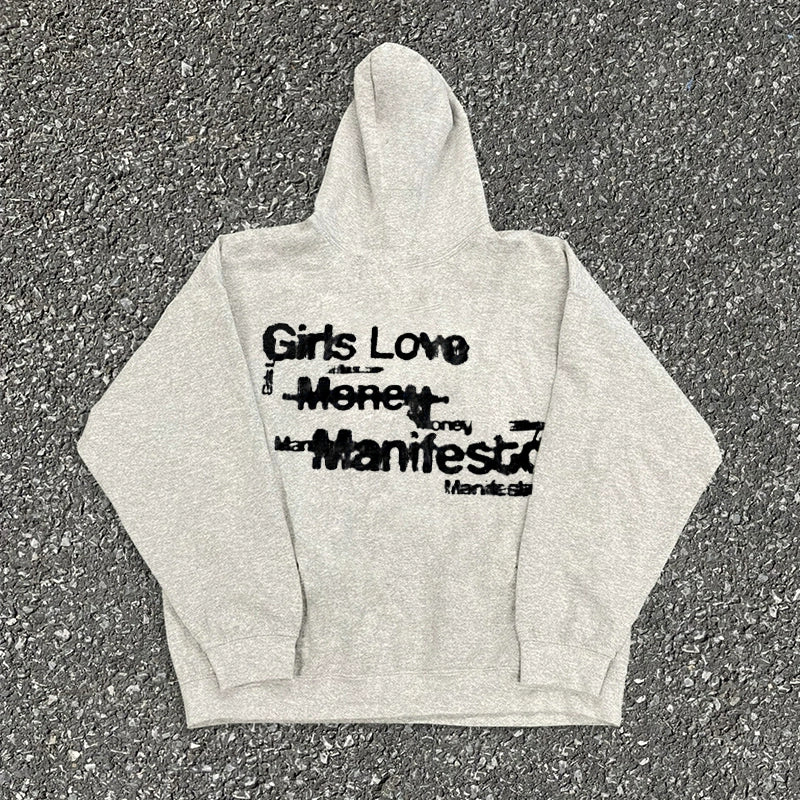 Unique Graphic Lettering Streetwear Hoodie