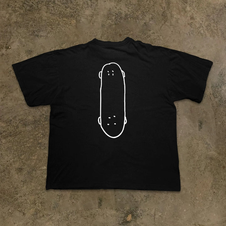 Minimalist Skater-Inspired Cotton T-Shirt