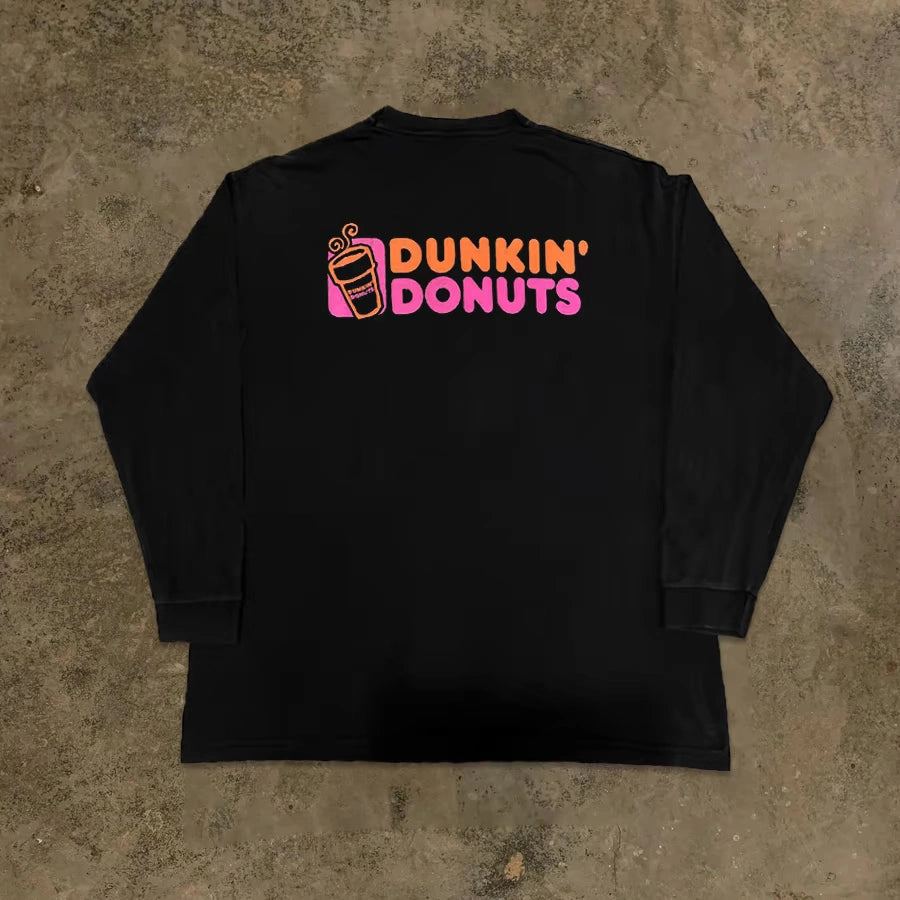 Unique Lettered Graphic Long Sleeve T-Shirt