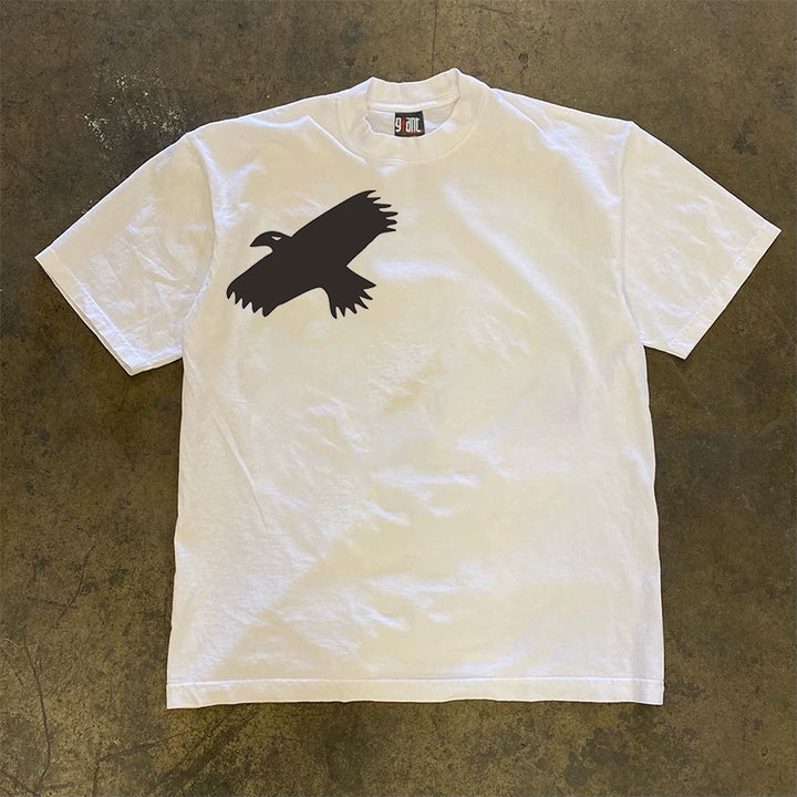 Heavyweight Black Eagle Graphic Short Sleeve T-Shirt