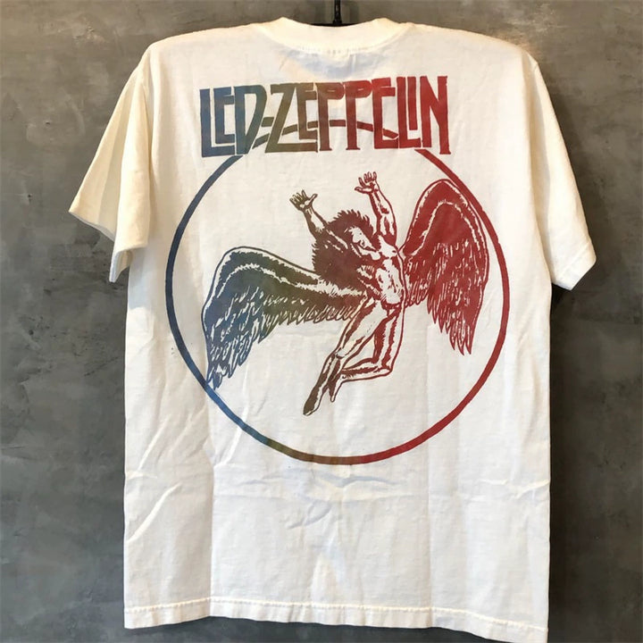 Led Zeppelin Iconic Frontman Sketch Casual T-Shirt