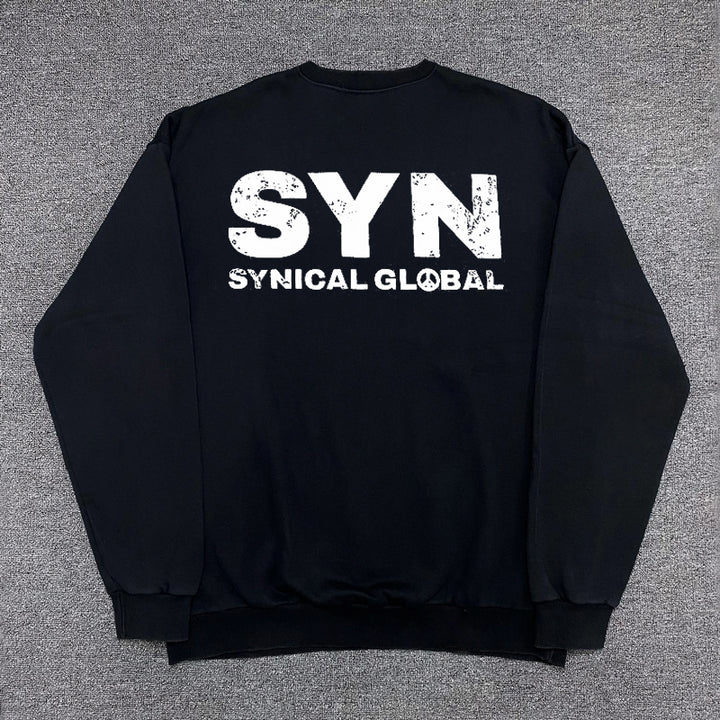 Chic Lettered Crewneck Sweatshirt