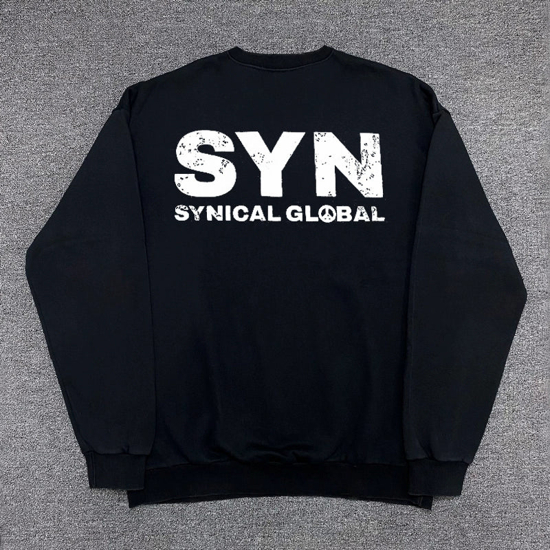 Chic Lettered Crewneck Sweatshirt