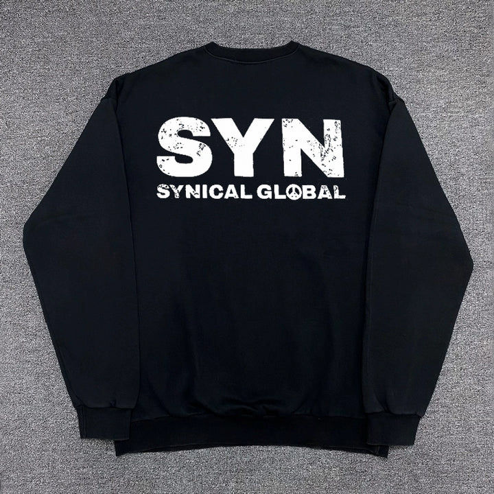 Chic Lettered Crewneck Sweatshirt