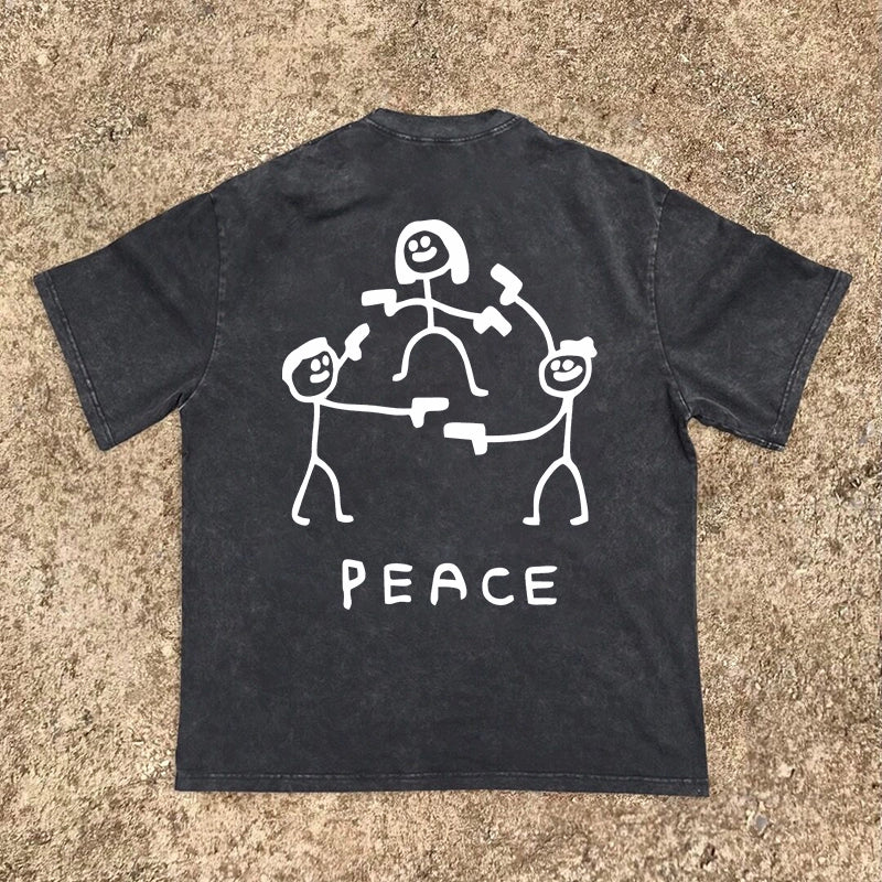 Heavy Duty Peace Protection Graphic Tee