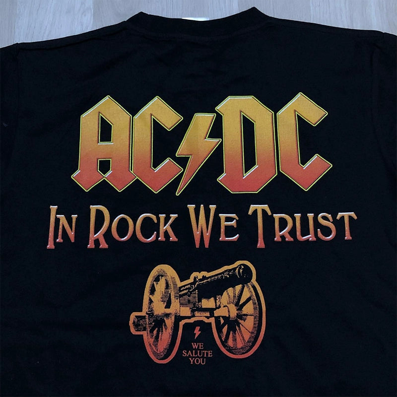 Vintage AC/DC Heavy Metal Rock Blues Short Sleeve T-Shirt