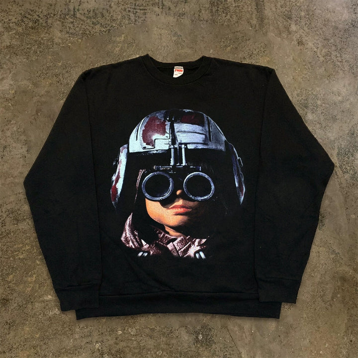 Pilot Illustration Trendy Printed Sweatshirt