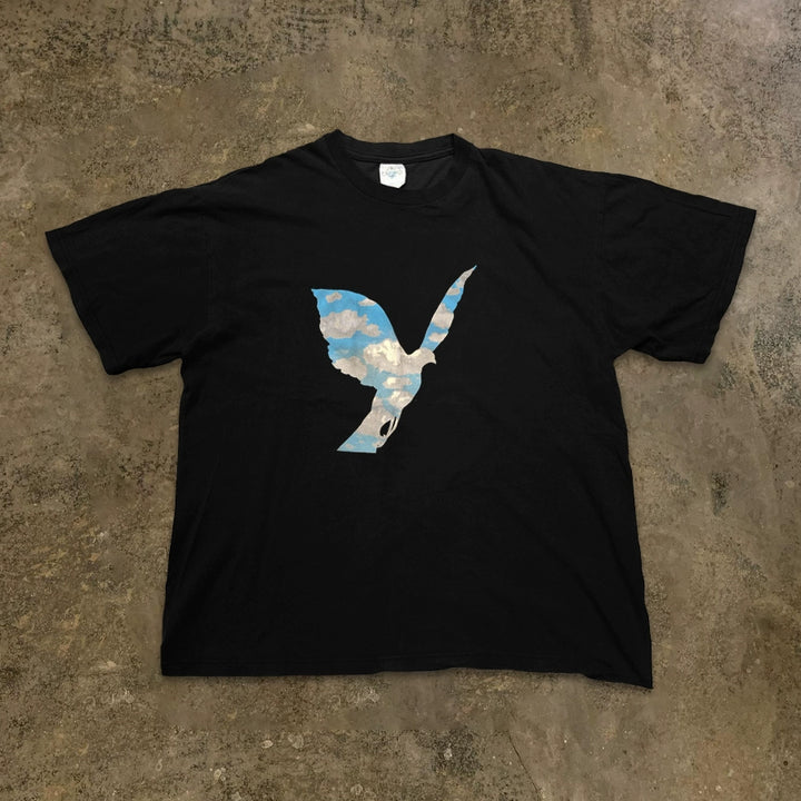 Retro Pigeon Print Hip-Hop Tee