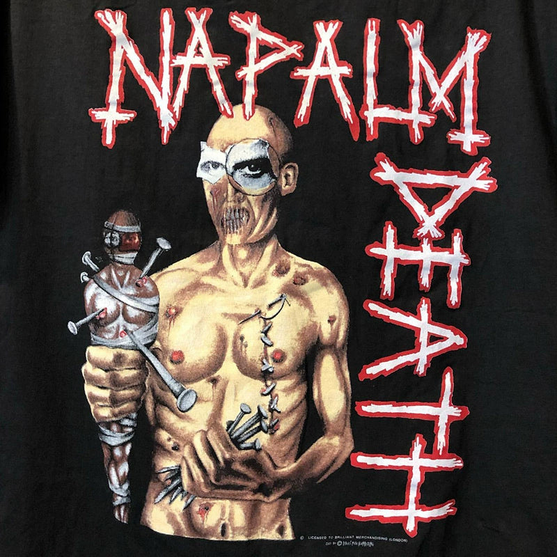 Chic Graphic T-Shirt Featuring Napalm Death and Cumcore Aesthetic