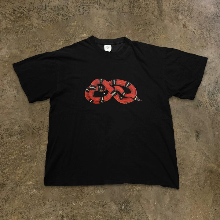 Realistic Snake Print Hip-Hop T-Shirt