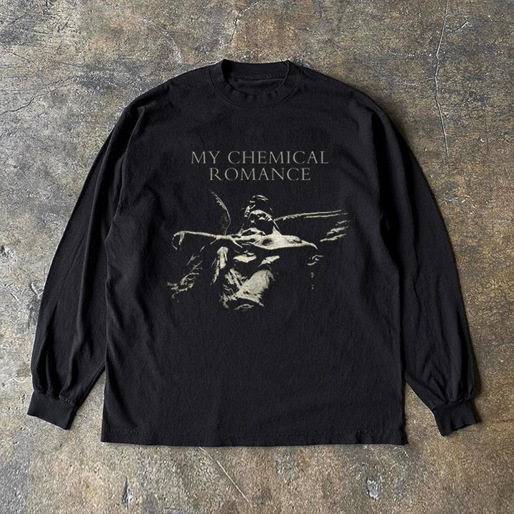 Retro Angel Graphic Long Sleeve Tee