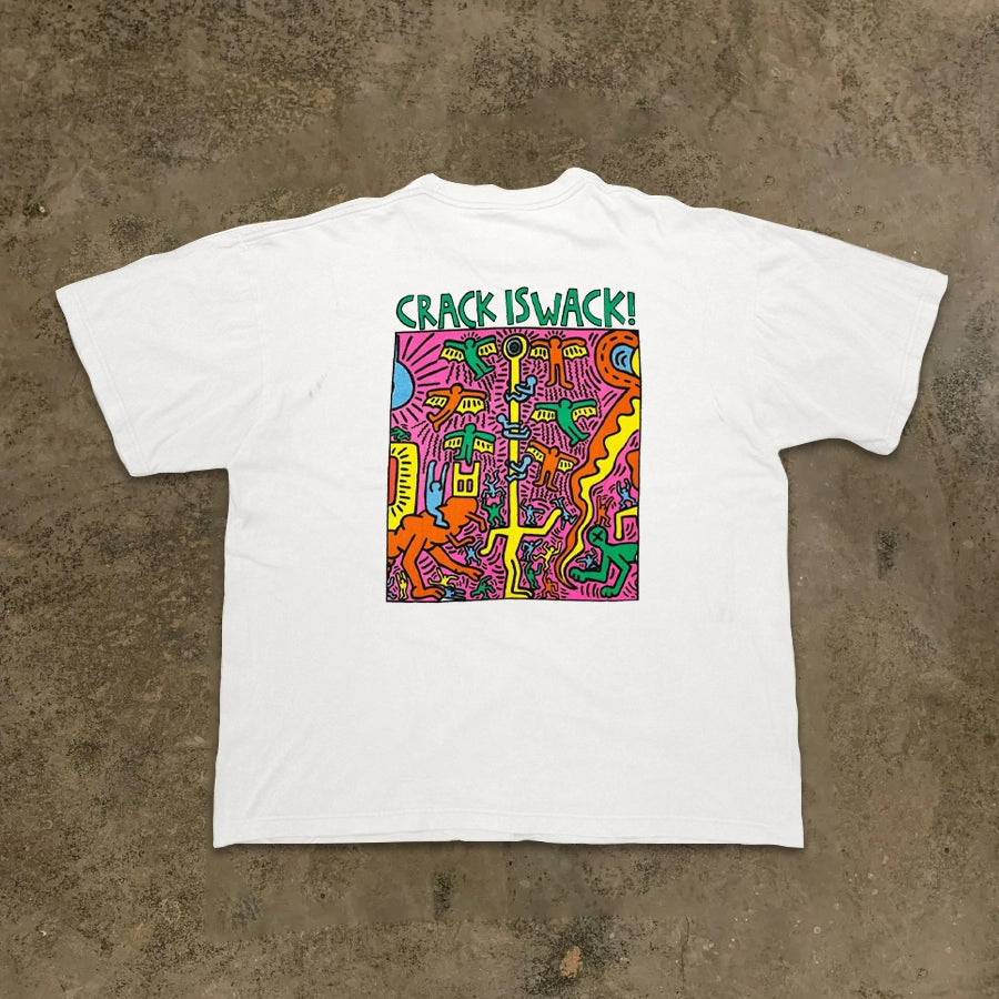 Keith Haring Inspired Cotton Graphic T-Shirt