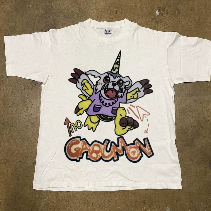 Graffiti-Inspired Digital Monster Gabumon T-Shirt