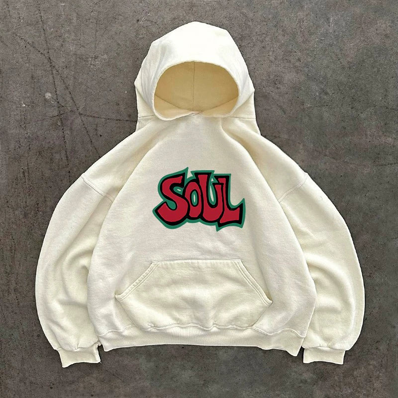 Vintage Hip Hop Aesthetic Hooded Sweatshirt