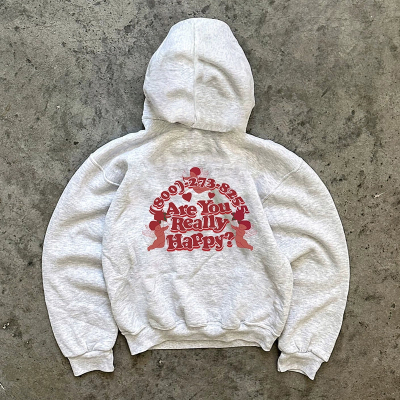 Vintage Cupid Hong Kong Style Hooded Sweatshirt