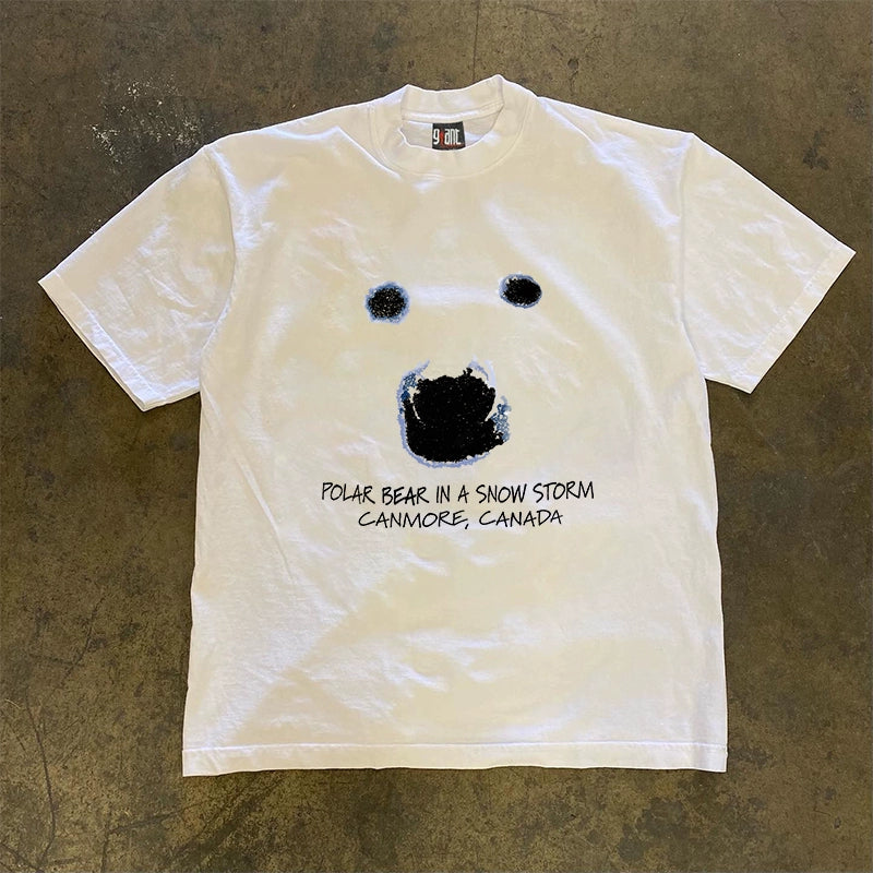 Blockbuster Polar Bear Storm Graphic T-Shirt Design