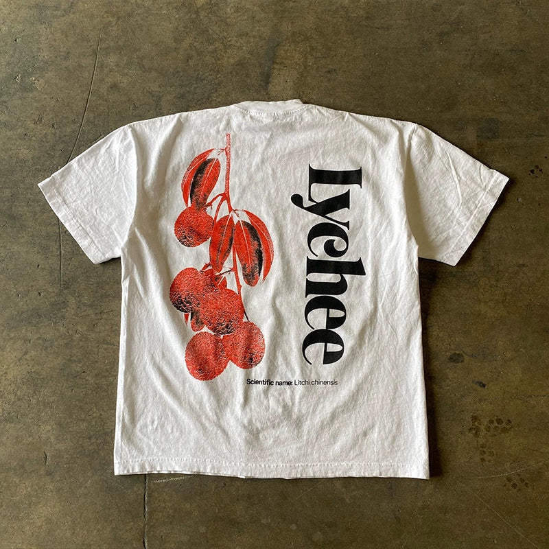 Lychee Retro Letter Graphic Tee