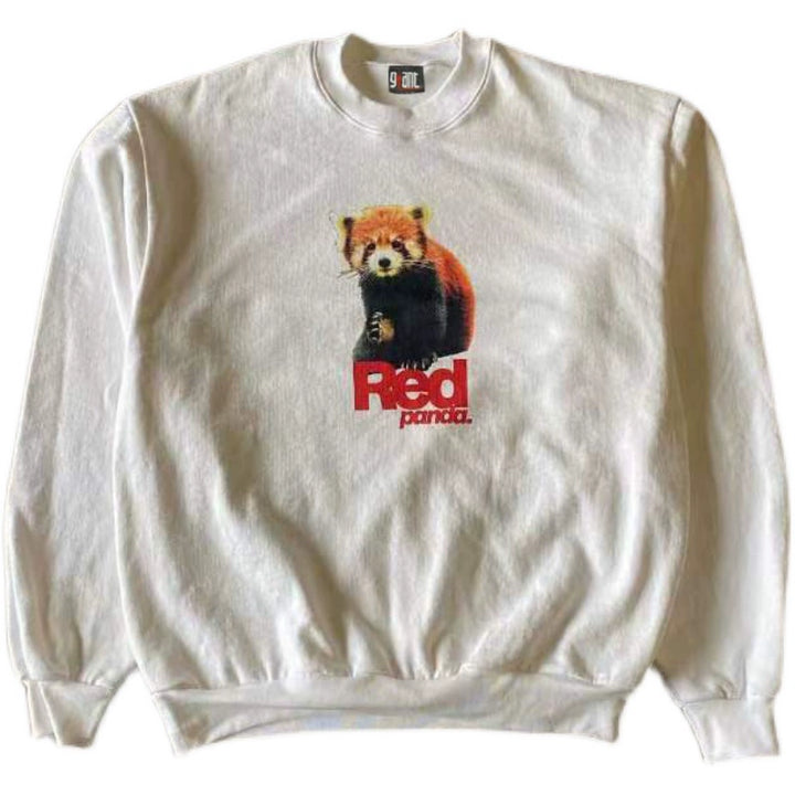 Vintage Little Red Panda Long Sleeve Sweatshirt