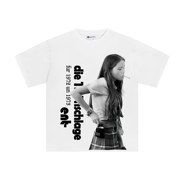 Artistic Portrait Print T-Shirt