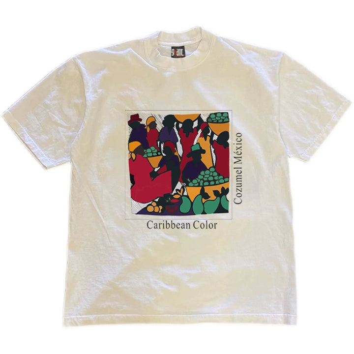 Caribbean Colour Heavyweight Hip Hop Graphic Tee