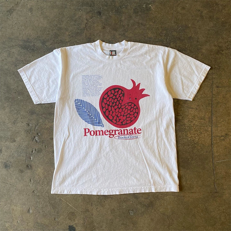 Pomegranate Retro Feather Graphic T-Shirt