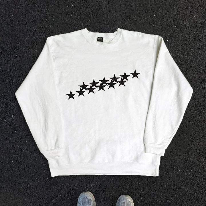 Star Graphic Minimalist Crewneck Sweatshirt