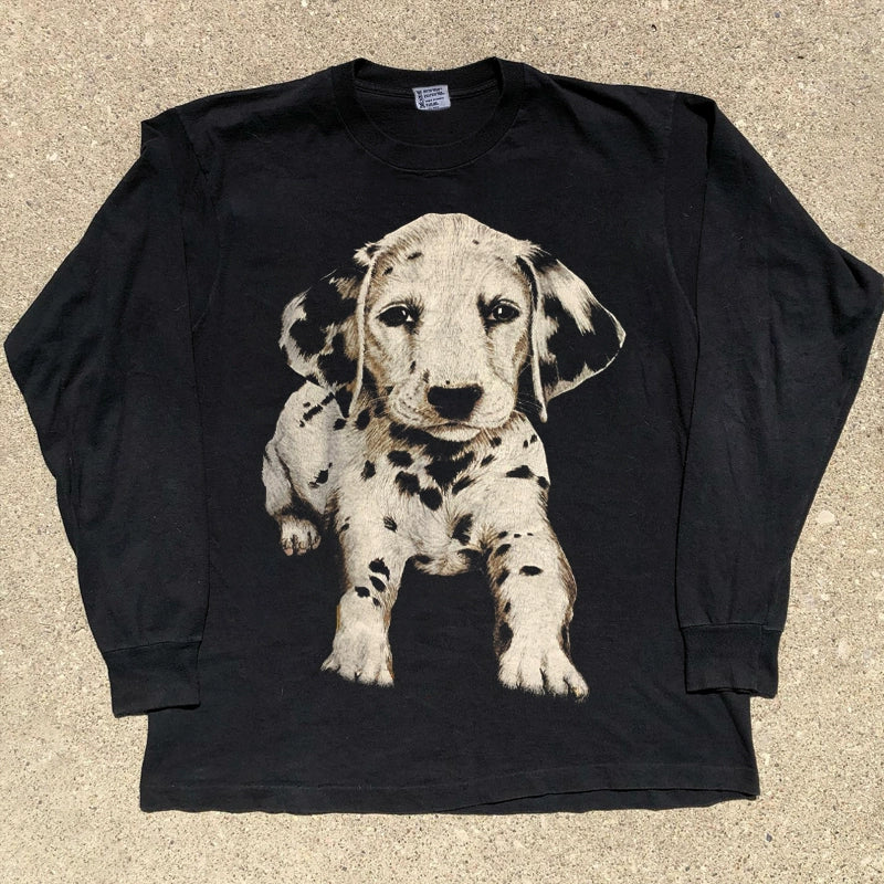 Vintage Dalmation Print Long Sleeve T-Shirt