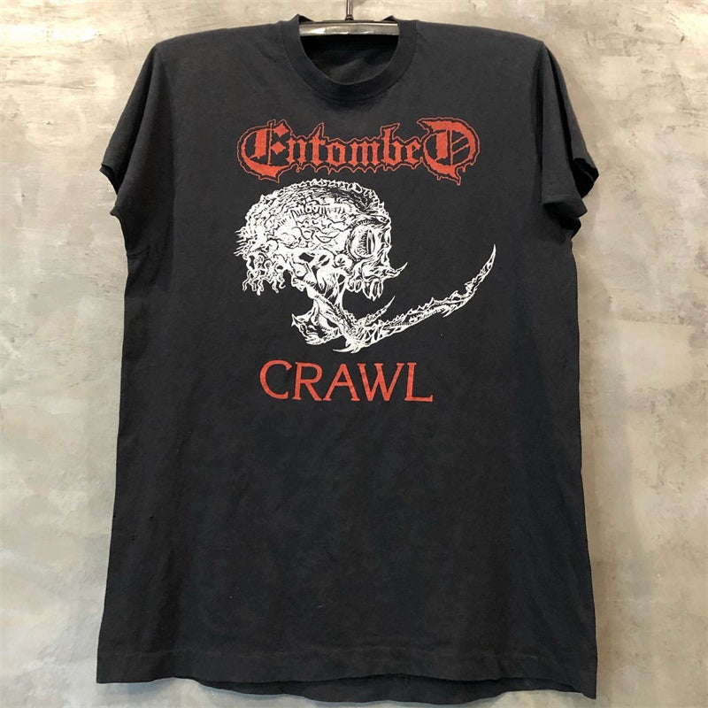 Entombed Skull Graphic Cotton T-Shirt