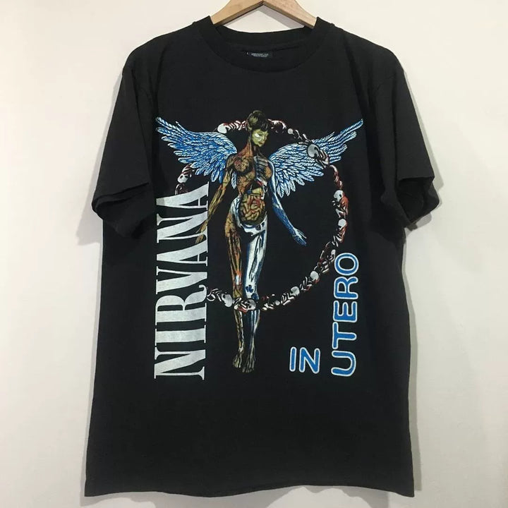 Vintage Punk Rock Angel Graphic T-Shirt