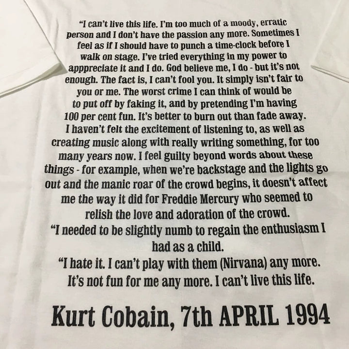 Nirvana Tribute T-Shirt featuring Kurt Cobain Portrait