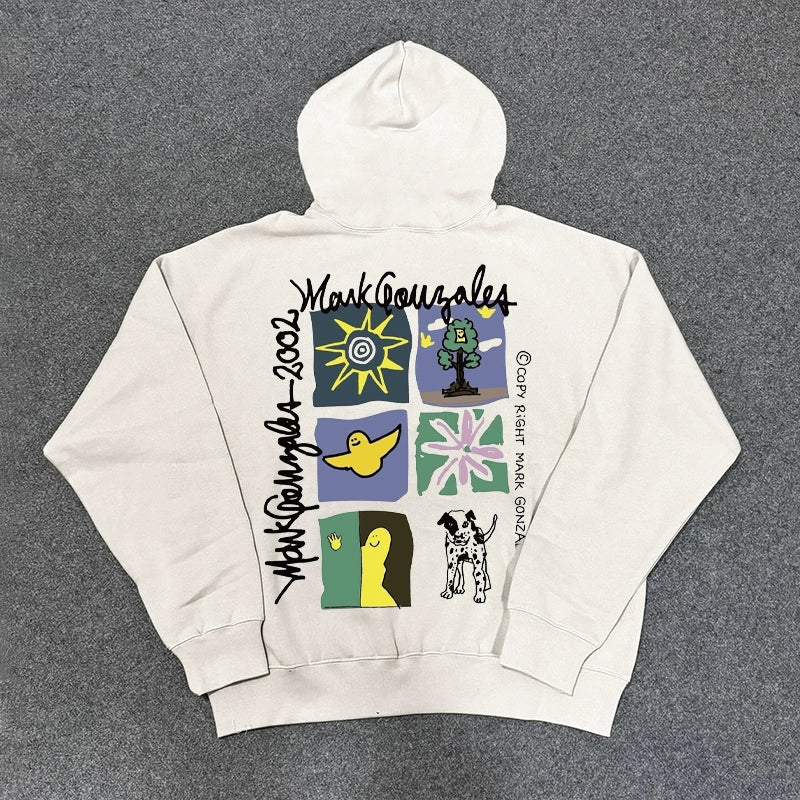 Cartoon-Designed Hooded Sweatshirt