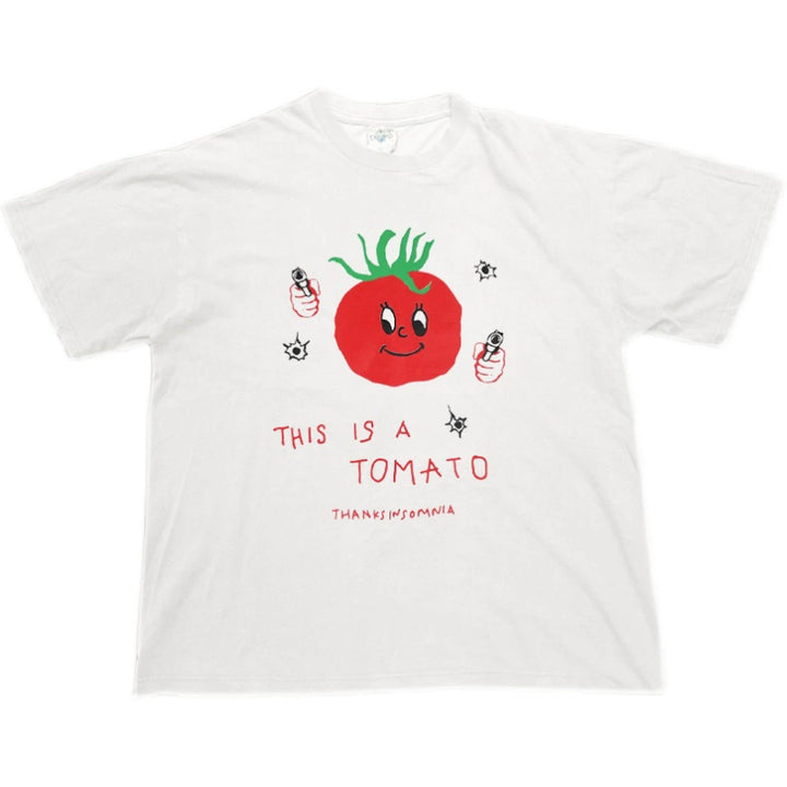 Whimsical Gangster Tomato Graphic Tee