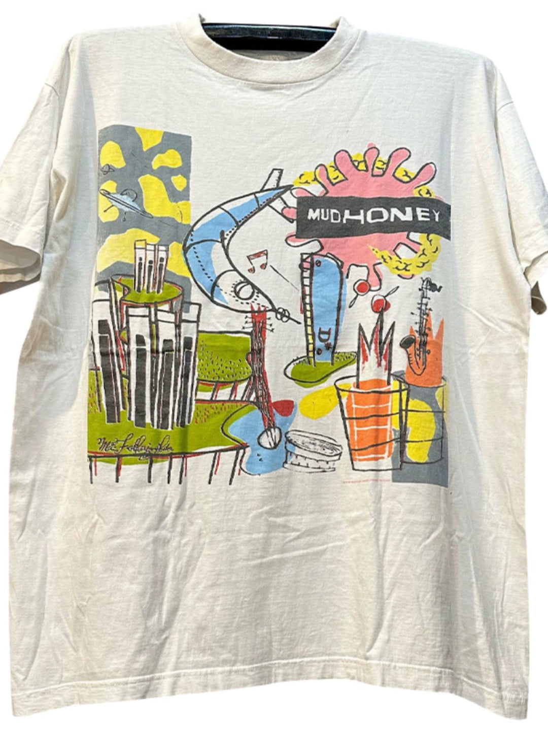 Mudhoney Cartoon-Inspired Oil Painting Graphic T-Shirt