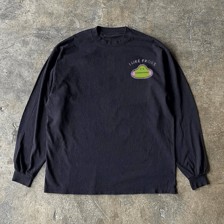 Minimalist Long-Sleeved Graphic T-Shirt