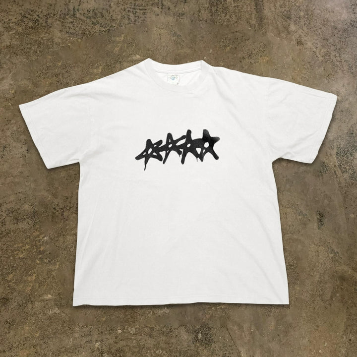 Minimalist Hand-Drawn Black and White Star T-Shirt