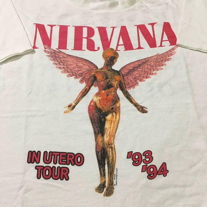 Nirvana Vintage Rock Angel Alphabet Tee