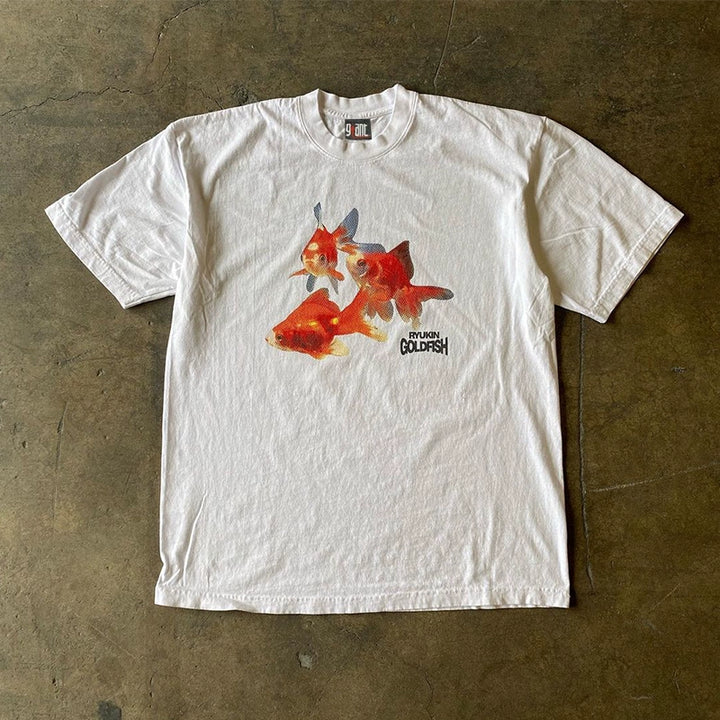 Three Goldfish Summer Graphic T-Shirt