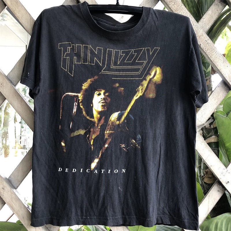 Thin Lizzy Retro Vintage Portrait Rock T-Shirt