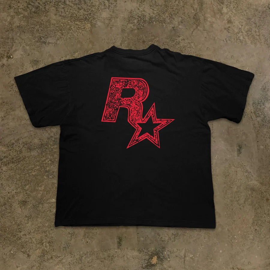 Urban Vibe R-Star Graphic Cotton T-Shirt