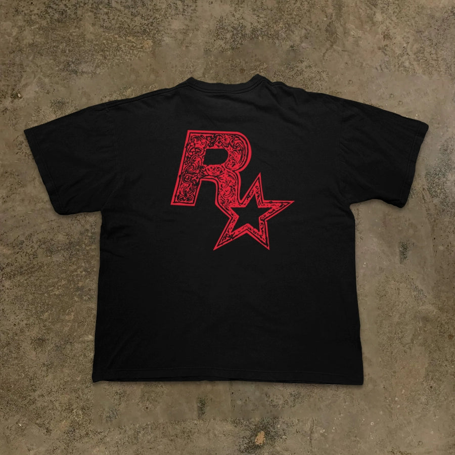 Urban Vibe R-Star Graphic Cotton T-Shirt