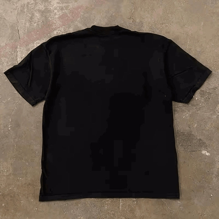 Casual Cotton Short-Sleeved Graphic Tee