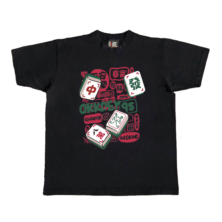 Blockbuster Mahjong Fortune Graphic Short Sleeve T-Shirt